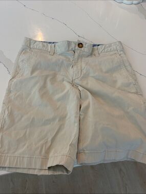 Light Tan Flat-Front Men's Shorts